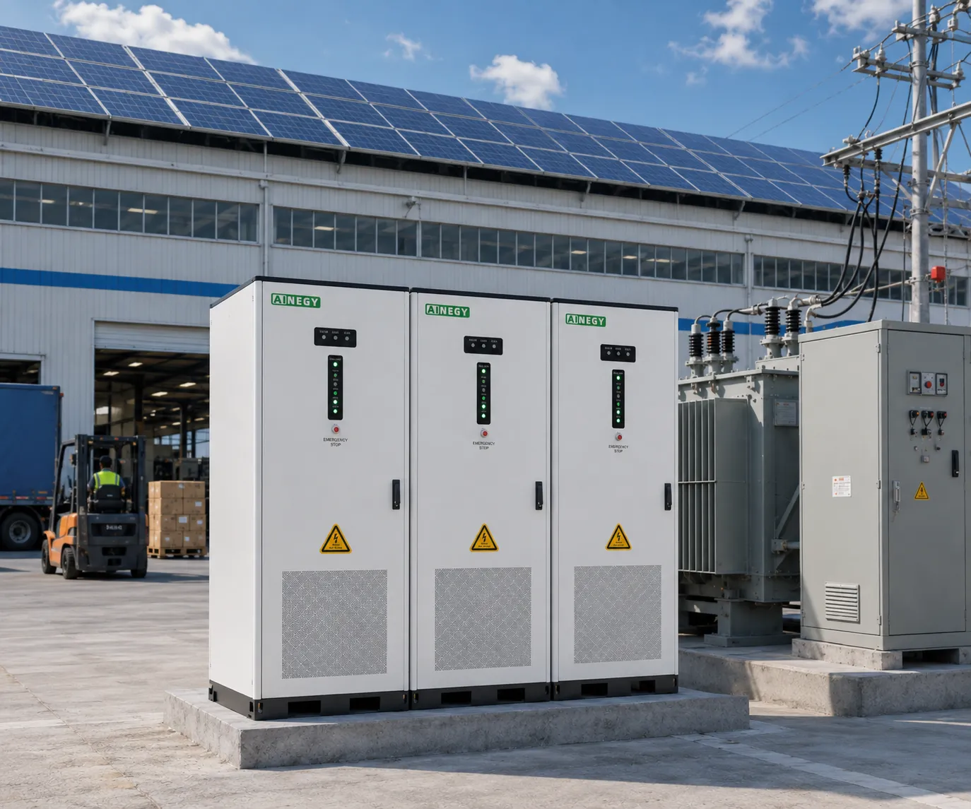 AINEGY commercial and industrial energy storage solution for factories and industrial parks